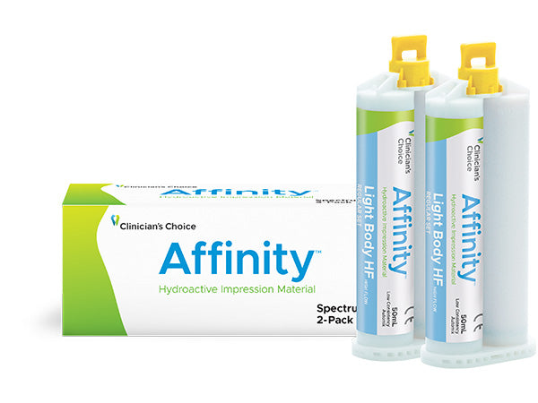 Clinician's Choice 024420 Affinity Light Body Impression Material HF High Flow Regular Set 2/Pk EXP Dec 2025 Clinician's Choice 024420 Affinity Light Body Impression Material HF High Flow Regular Set 2/Pk EXP Dec 2025